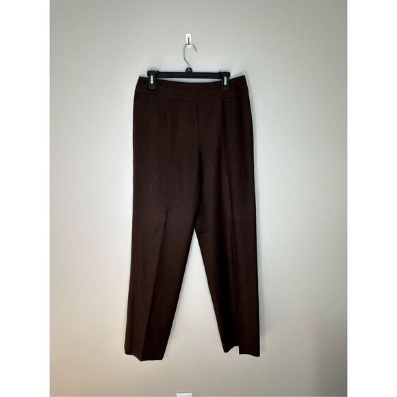 Talbots Wool Blend Brown Wide Leg Dress Pants Size 10 - Picture 1 of 8